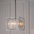 Lacona Arcadia 4Lt Indoor Pendant Light In Clear Crystal & Chrome Plate Finish - Lacona Home 