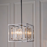 Lacona Arcadia 4Lt Indoor Pendant Light In Clear Crystal & Chrome Plate Finish - Lacona Home 