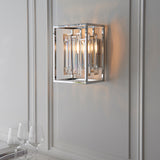 Lacona Arcadia 1Lt Indoor Wall Light In Clear Crystal & Chrome Plate Finish - Lacona Home 