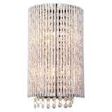 Lacona Galatea 2Lt Indoor Wall Light In Chrome Plate & Clear Crystal Finish - Lacona Home 