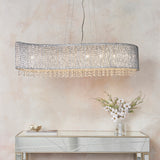 Lacona Galatea 8Lt Indoor Pendant Light In Chrome Plate & Clear Crystal Finish - Lacona Home 