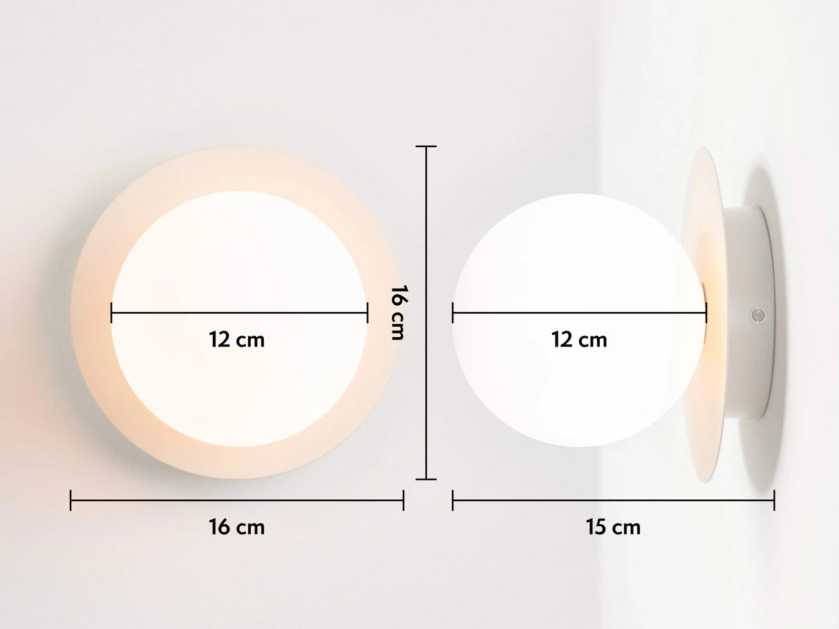 houseof. Opal Disk Wall Light IP44 in Sand