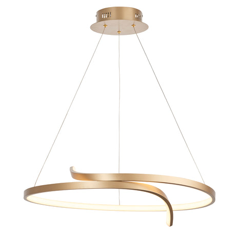 Lacona Raven 1Lt Indoor Pendant Light In Brushed Gold Plated Finish & White Silicone Finish - Lacona Home 