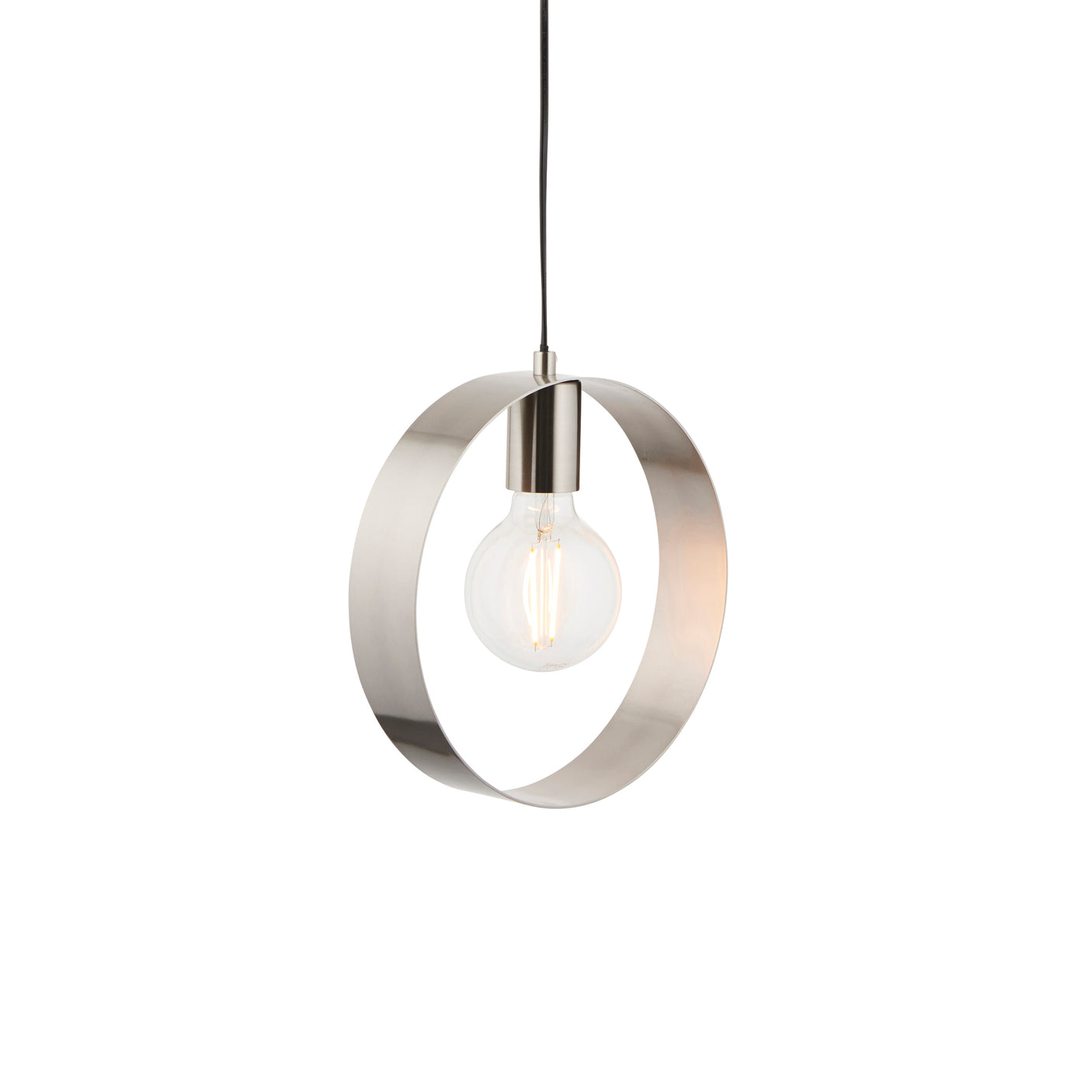 Lacona Circlet 1Lt Indoor Pendant Light In Brushed Nickel Plate Finish - Lacona Home 