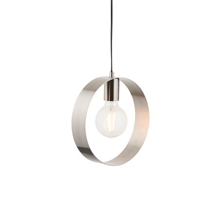 Lacona Circlet 1Lt Indoor Pendant Light In Brushed Nickel Plate Finish - Lacona Home 