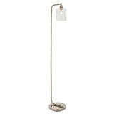 Lacona Castilla 1Lt Indoor Floor Lamp In Brushed Nickel Plate & Clear Glass Finish - Lacona Home 