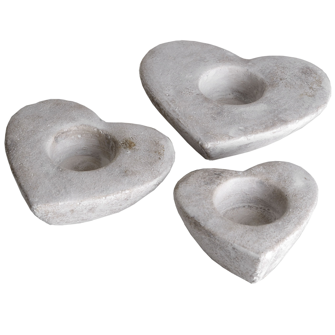 Set of Three Heart Tea Light Holders - Lacona Home 