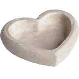 Deep Stone Heart Dish - Lacona Home 