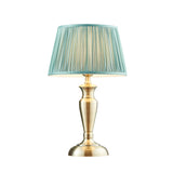 Lacona Nordic Bloom 1Lt Indoor Table Lamp In Antique Brass Plate & Fir Silk Finish - Lacona Home 