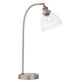 Lacona Hanley 1Lt Indoor Table Lamp In Brushed Silver Paint & Clear Glass Finish - Lacona Home 