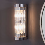 Lacona Glimmer 2Lt Bathroom Wall Light In Chrome Plate & Clear Crystal Finish - Lacona Home 