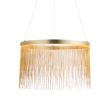 Lacona Louise 1Lt Indoor Pendant Light In Satin Brass Plate & Gold Effect Chain Finish - Lacona Home 