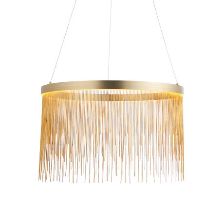 Lacona Louise 1Lt Indoor Pendant Light In Satin Brass Plate & Gold Effect Chain Finish - Lacona Home 