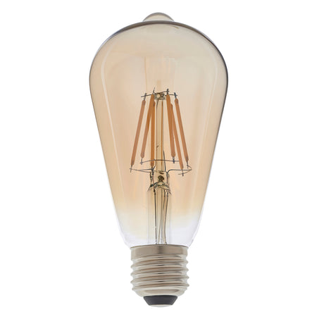 Lacona Vintage Teardrop 1Lt Light Bulb In Amber Glass Finish - Lacona Home 