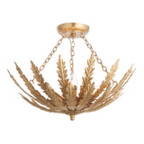 Lacona Delphi 3Lt Indoor Flush Light In Gold Leaf Finish - Lacona Home 