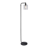 Lacona Castilla 1Lt Indoor Floor Lamp In Matt Black & Clear Glass Finish - Lacona Home 