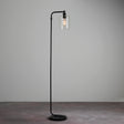 Lacona Castilla 1Lt Indoor Floor Lamp In Matt Black & Clear Glass Finish - Lacona Home 