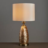 Lacona Ashley 1Lt Indoor Table Lamp In Capiz Detail, Antique Brass Plate & Ivory Fabric Finish - Lacona Home 