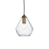 Lacona Ebb 1Lt Indoor Pendant Light In Antique Gold Paint & Clear Glass Finish - Lacona Home 