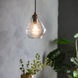 Lacona Ebb 1Lt Indoor Pendant Light In Antique Gold Paint & Clear Glass Finish - Lacona Home 