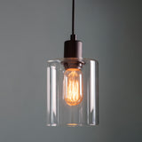 Lacona Castilla 1Lt Indoor Pendant Light In Matt Black & Clear Glass Finish - Lacona Home 