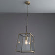 Lacona Haven 1Lt Indoor Pendant Light In Matt Antique Brass Plate & Clear Glass Finish - Lacona Home 