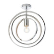 Lacona Miraggio 1Lt Bathroom Semi Flush Light In Chrome Plate & Clear Faceted Acrylic Finish - Lacona Home 