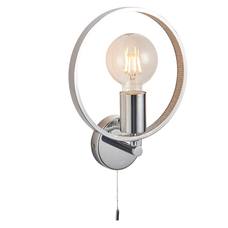 Lacona Miraggio 1Lt Bathroom Wall Light In Chrome Plate & Clear Faceted Acrylic Finish - Lacona Home 