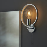 Lacona Miraggio 1Lt Bathroom Wall Light In Chrome Plate & Clear Faceted Acrylic Finish - Lacona Home 