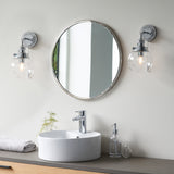 Lacona Chiswick 1Lt Bathroom Wall Light In Chrome Plate & Clear Glass Finish - Lacona Home 