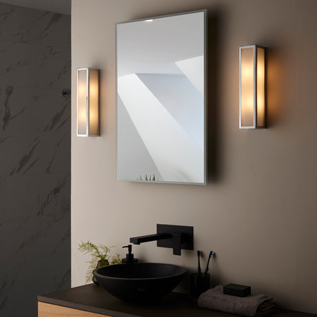 Lacona Newbury 2Lt Bathroom Wall Light In Chrome Plate & Frosted Glass Finish - Lacona Home 