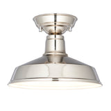 Lacona Darlington 1Lt Indoor Semi Flush Light In Bright Nickel Plate Finish - Lacona Home 