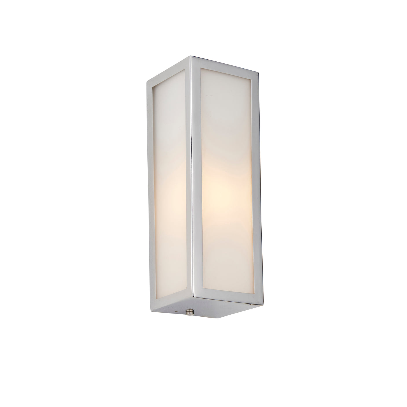 Lacona Newbury 1Lt Bathroom Wall Light In Chrome Plate & Frosted Glass Finish - Lacona Home 