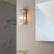 Lacona Newbury 1Lt Bathroom Wall Light In Chrome Plate & Clear Ribbed Glass Finish - Lacona Home 