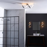 Lacona Projection 1Lt Bathroom Semi Flush Light In Chrome Plate & White Silicone Finish - Lacona Home 