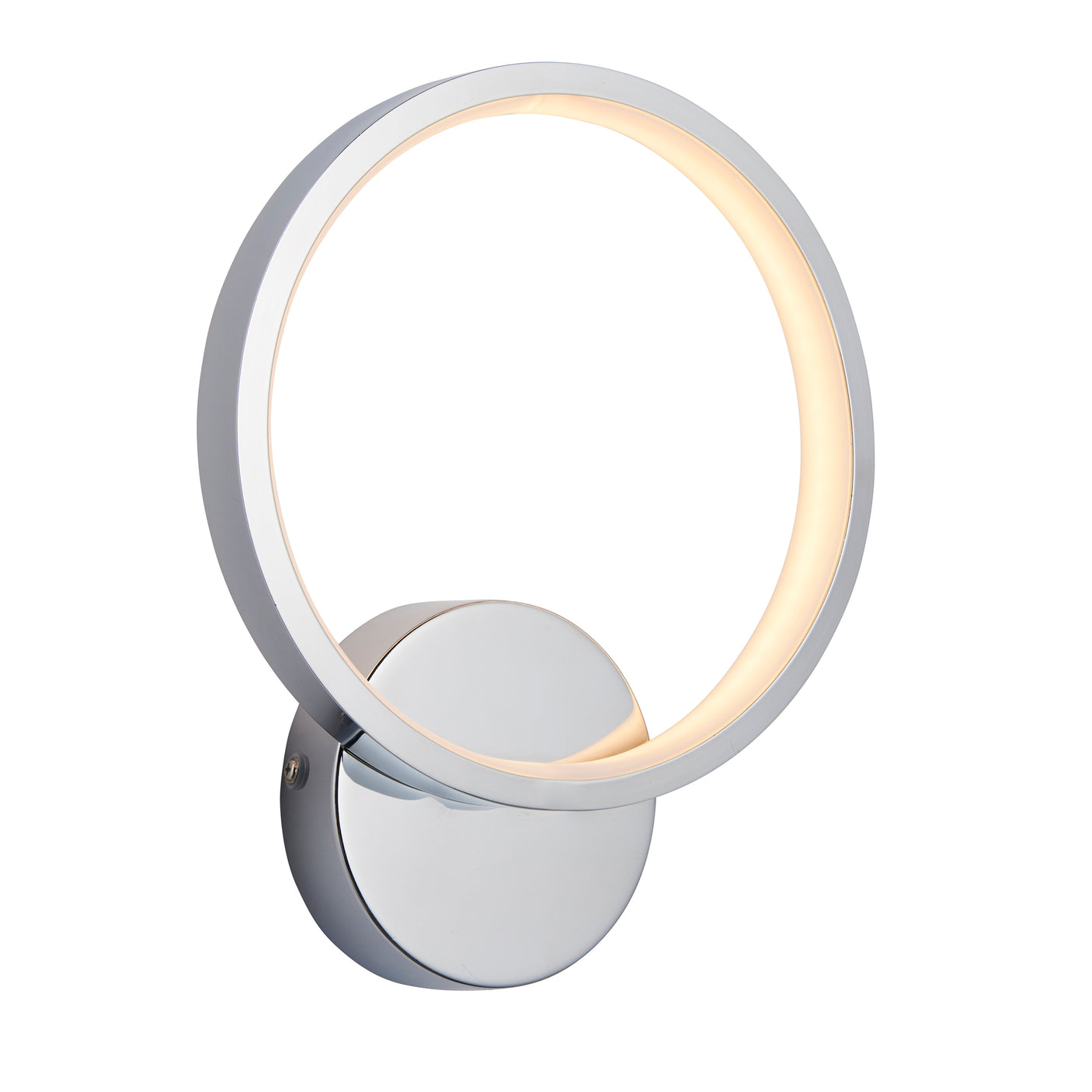 Lacona Perimeter 1Lt Bathroom Wall Light In Chrome Plate & White Silicone Finish - Lacona Home 