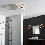 Lacona Perimeter 3Lt Bathroom Semi Flush Light In Chrome Plate & White Silicone Finish - Lacona Home 