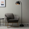 Lacona Bradbury 1Lt Indoor Floor Lamp In Matt Black Paint Finish - Lacona Home 