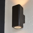 Lacona Millvale Ilt Outdoor Wall Light In Textured Black & Clear Glass Finish - Lacona Home 