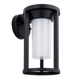 Lacona Braxton 1Lt Outdoor Wall Light In Textured Black & White Pc Finish - Lacona Home 