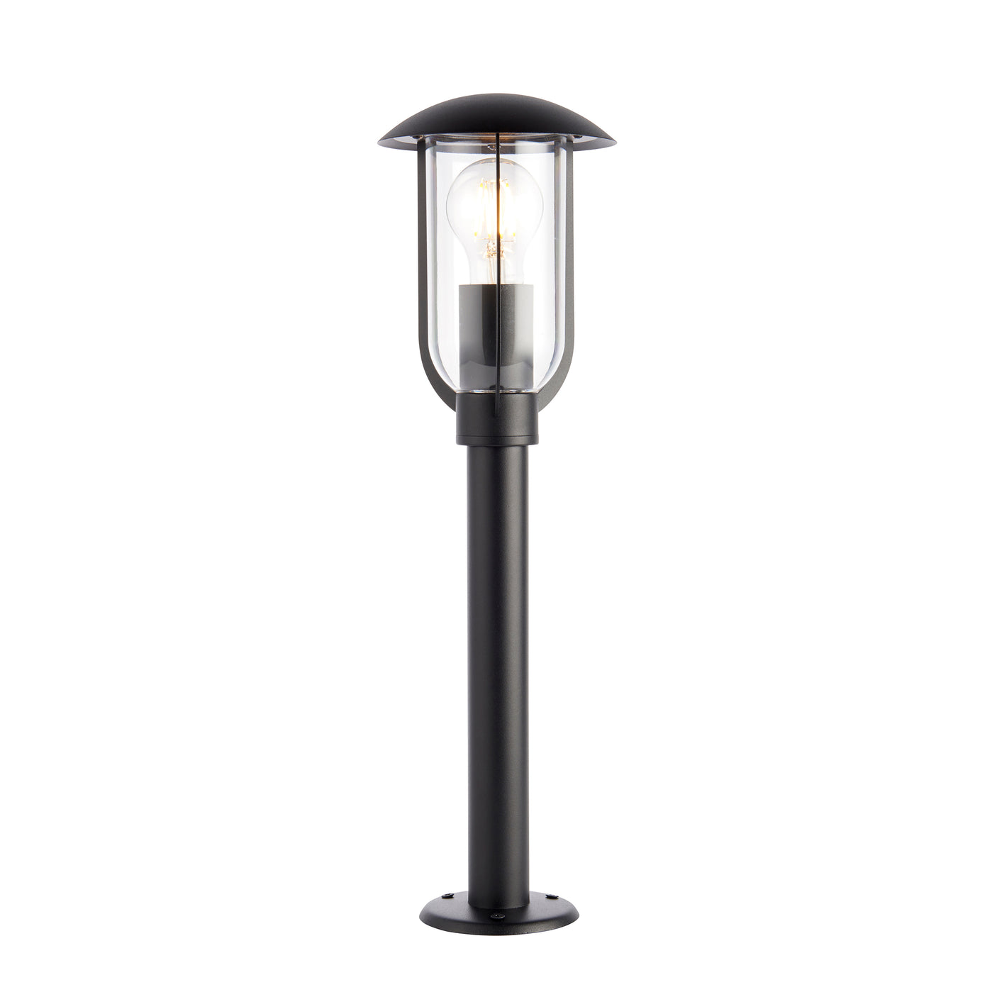 Lacona Quintessence 1Lt Outdoor Floor Lamp In Textured Black & Clear Pc Finish - Lacona Home 