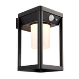 Lacona Halston 1Lt Outdoor Wall Light In Textured Black & White Pc Finish - Lacona Home 