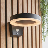 Lacona Ebony 1Lt Outdoor Wall Light In Textured Black & White Pc Finish - Lacona Home 