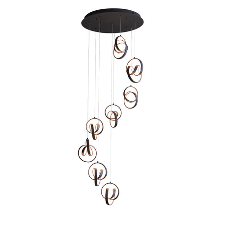 Lacona Cosmos 8Lt Indoor Pendant Light In Textured Black & White Silicone Finish - Lacona Home 