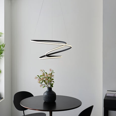 Lacona Arrakis 1Lt Indoor Pendant Light In Textured Black & White Silicone Finish - Lacona Home 