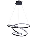 Arrakis 1Lt Indoor Pendant Light In Textured Black & White Silicone Finish