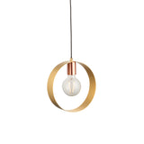 Lacona Circlet 1Lt Indoor Pendant Light In Brushed Brass, Nickel & Copper Plate Finish - Lacona Home 