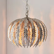 Lacona Delphi 1Lt Indoor Pendant Light In Silver Leaf Finish - Lacona Home 