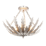 Lacona Delphi 3Lt Indoor Flush Light In Silver Leaf Finish - Lacona Home 