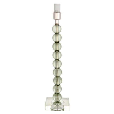 Lacona Antarctic 1Lt Indoor Table Lamp In Grey Green Tinted Crystal Glass & Bright Nickel Plate Finish - Lacona Home 